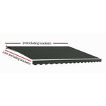 Retractable Folding Arm Awning Motorised Sunshade 3Mx2.5M Grey