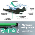Retractable Folding Arm Awning Motorised Sunshade 3Mx2.5M Grey
