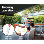 Retractable Folding Arm Awning Motorised Sunshade 3Mx2.5M Grey