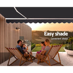 Folding Arm Awning Motorised Retractable Outdoor Sunshade 5X2.5M