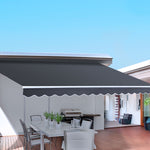 Folding Arm Awning Motorised Retractable Outdoor Sunshade 5X2.5M