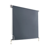 1.8X2.5M Outdoor Blinds Awning Roll Down Canopy Retractable Outdoor Blinds Window Shade Grey