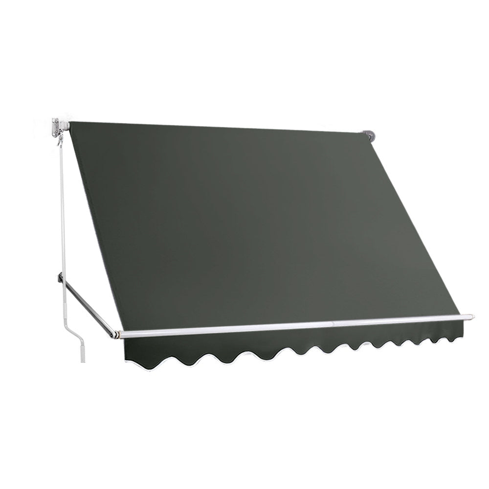 Window Fixed Pivot Arm Awning Patio Outdoor Blinds Retractable 2.8X2.1M