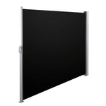 Side Awning Outdoor Blinds Sun Shade Retractable Screen 1.8X3M Bk