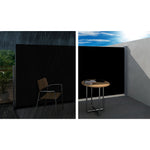 Side Awning Outdoor Blinds Sun Shade Retractable Screen 1.8X3M Bk