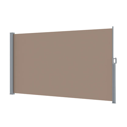 Side Awning Sun Shade Retractable 1.8x3m Brown