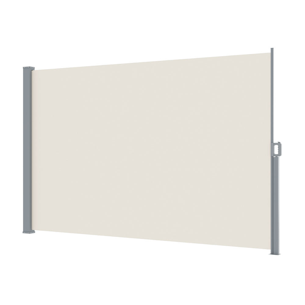 Side Awning Sun Shade Retractable 2x3m Cream