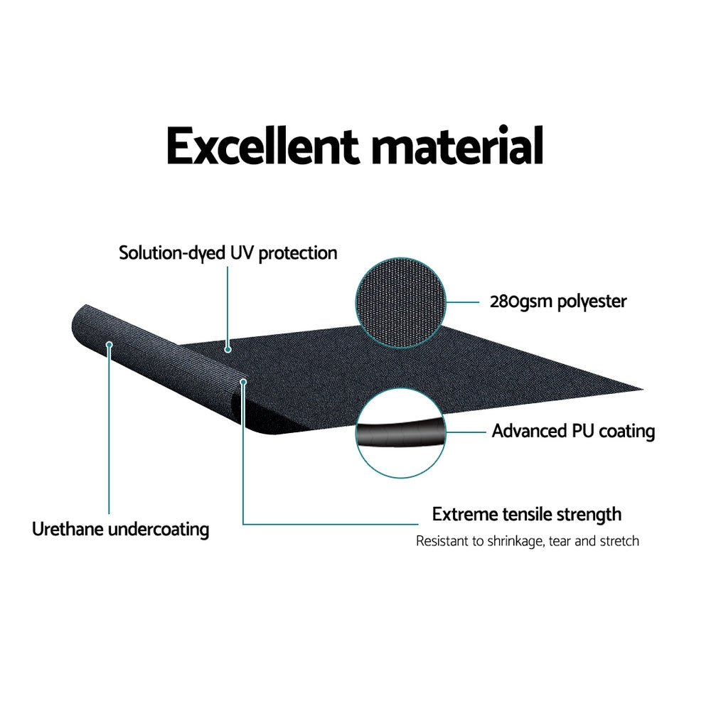 Window Door Awning 1.2Mx0.6Mx0.6M Black Polyester Fabric Steel Frame