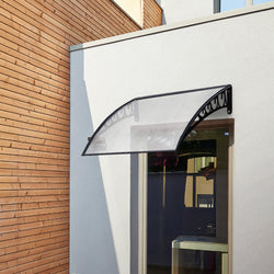 Window Door Awning 1Mx1M Transparent Hollow Sheet Plastic Frame