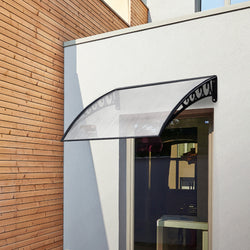 Window Door Awning 1Mx1.2M Transparent Hollow Sheet Plastic Frame