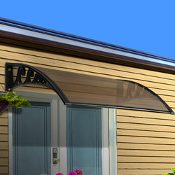 Window Door Awning 1Mx1.2M Brown Hollow Sheet Plastic Frame