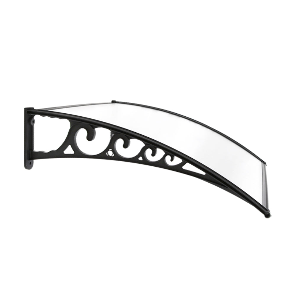 Window Door Awning 1Mx1.5M Transparent Hollow Sheet Plastic Frame