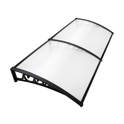 Window Awning Door Canopy 1Mx2M Transparent Hollow Sheet Plastic Frame
