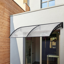 Window Door Awning 1Mx2.4M Transparent Hollow Sheet Plastic Frame