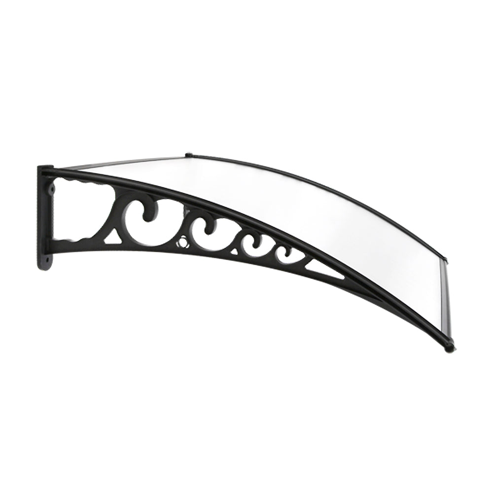 Window Door Awning 1Mx3M Transparent Hollow Sheet Plastic Frame
