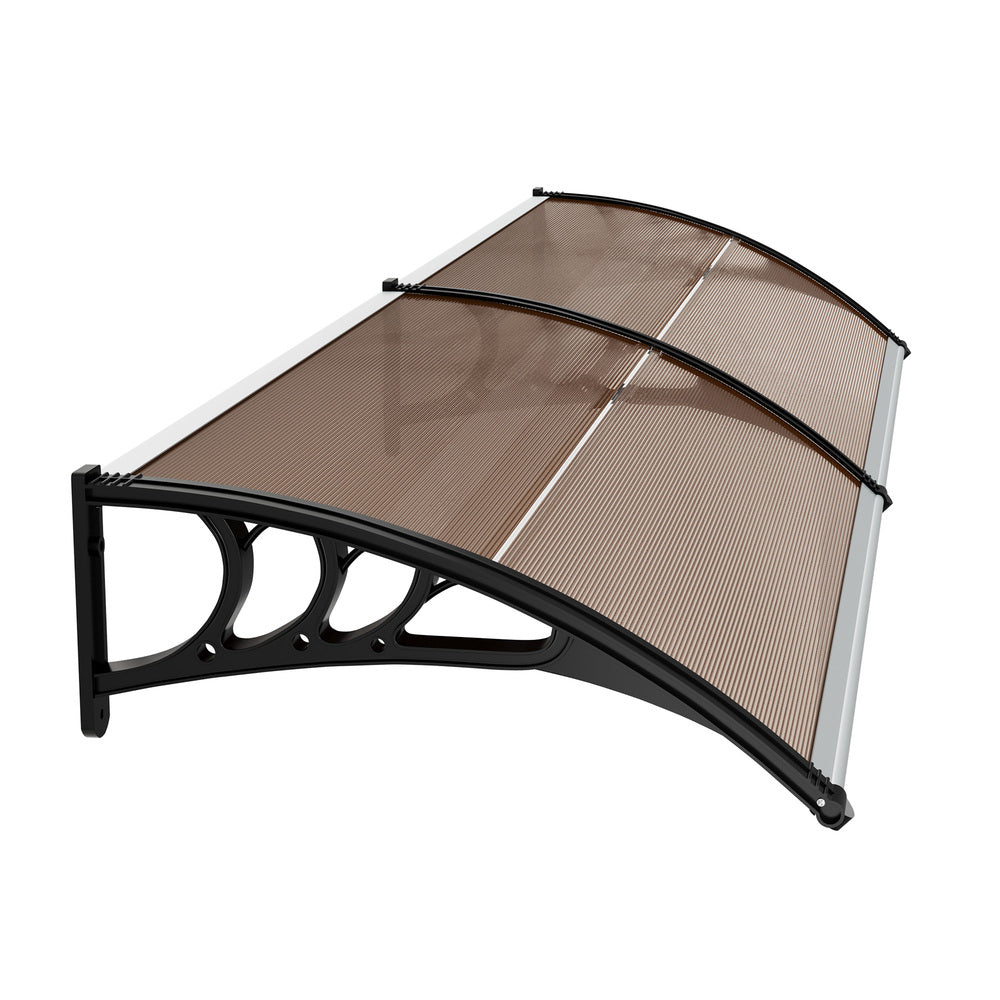 Door Awning Brown Canopy 300x76x23cm