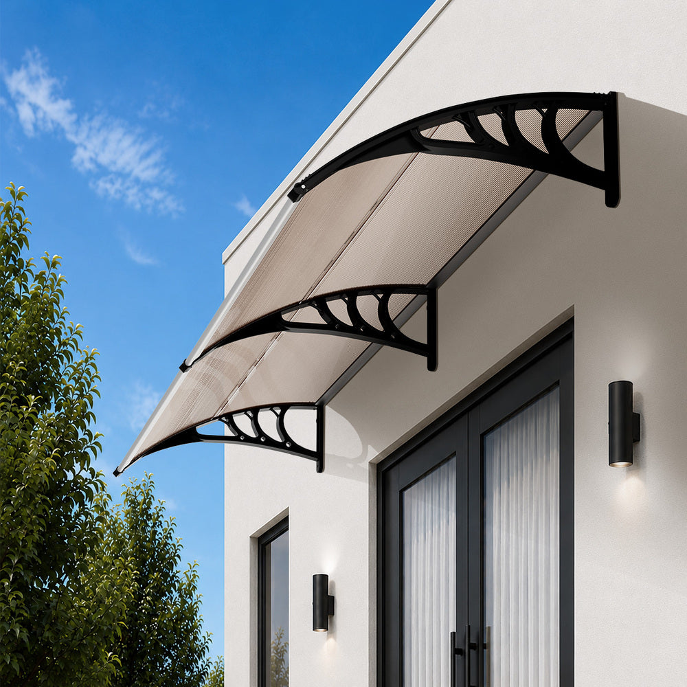Door Awning Brown Canopy 300x76x23cm