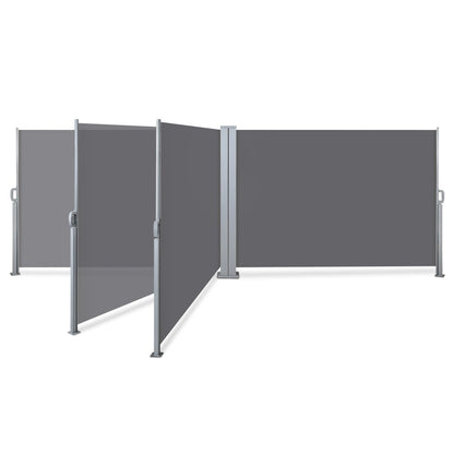 Side Awning Sun Shade Outdoor Retractable Privacy Screen 2Mx6M Grey