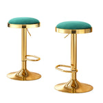 Bar Stools Kitchen Dining Chairs Velvet Padded Stool Green