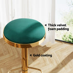Bar Stools Kitchen Dining Chairs Velvet Padded Stool Green
