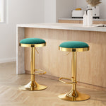 Bar Stools Kitchen Dining Chairs Velvet Padded Stool Green
