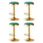 Bar Stools Kitchen Dining Chairs Velvet Padded Stool Green