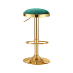Bar Stools Kitchen Dining Chairs Velvet Padded Stool Green