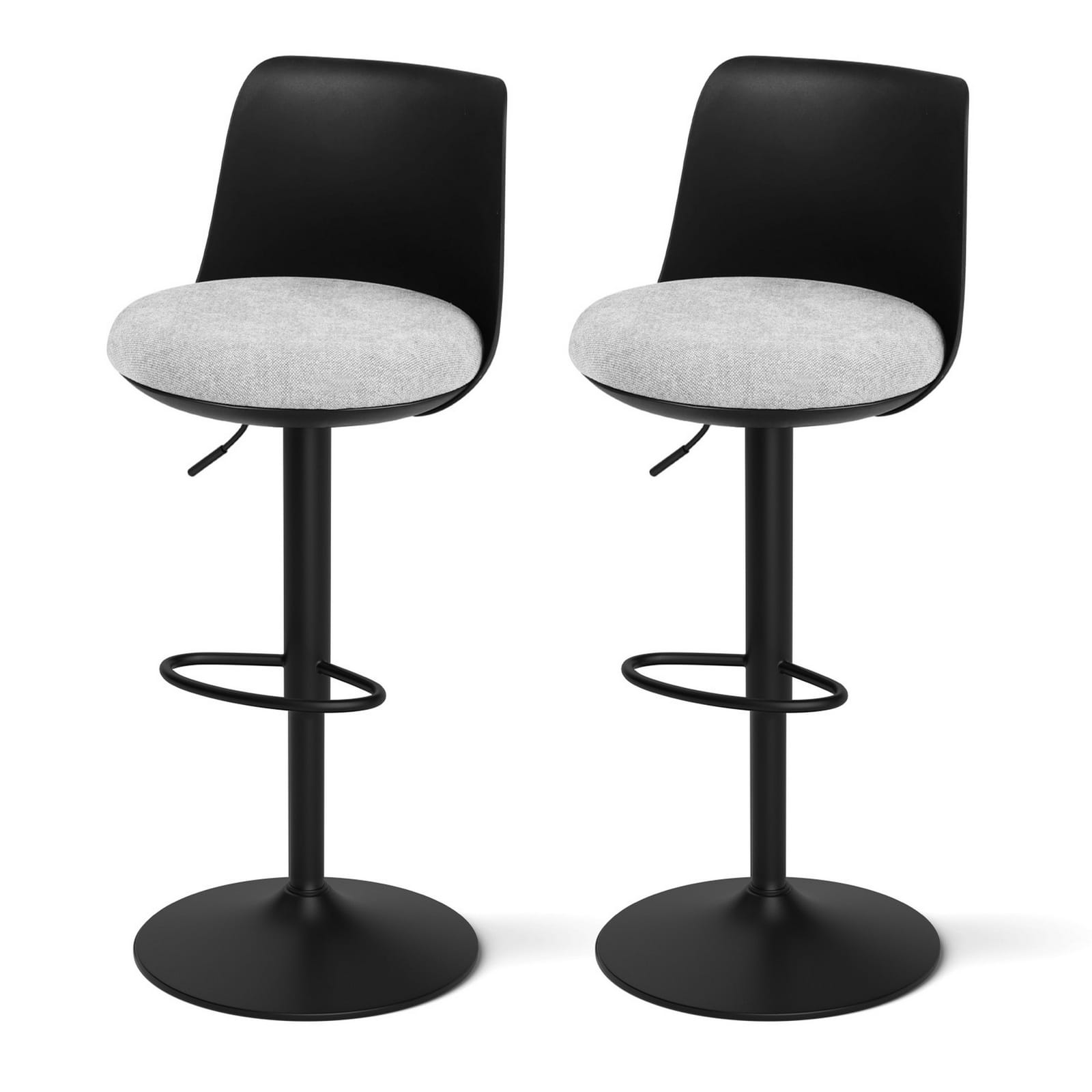 Black chair 41x46x85cm, side view