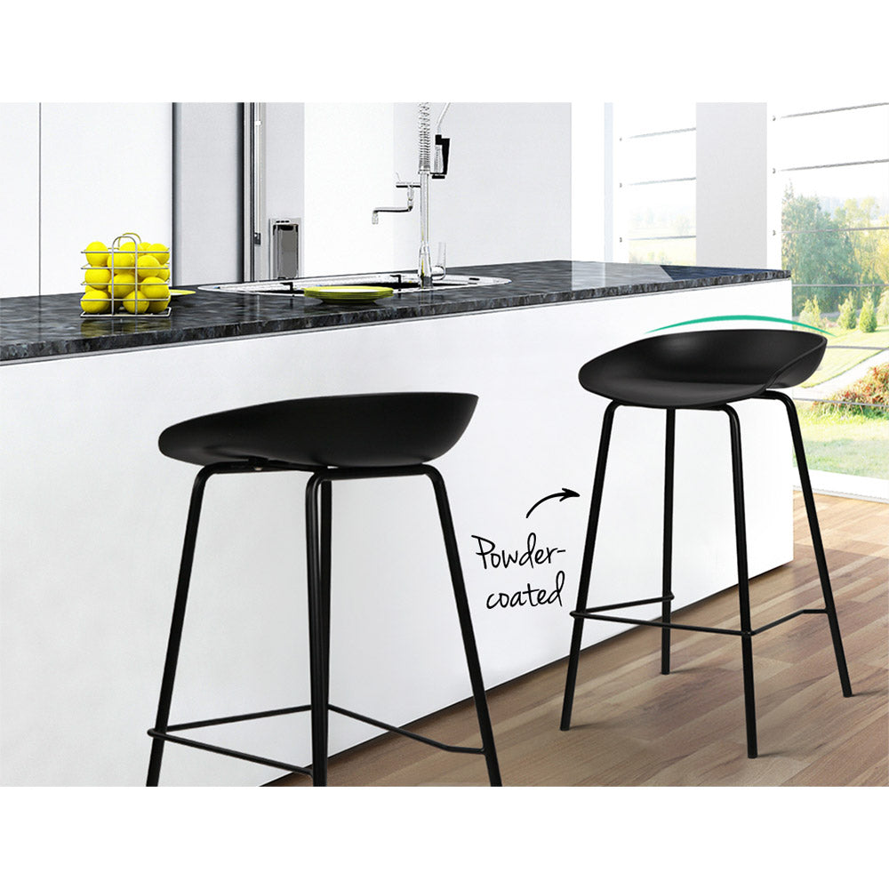 2X Bar Stools Kitchen Counter Stools Metal