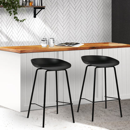 2X Bar Stools Kitchen Counter Stools Metal