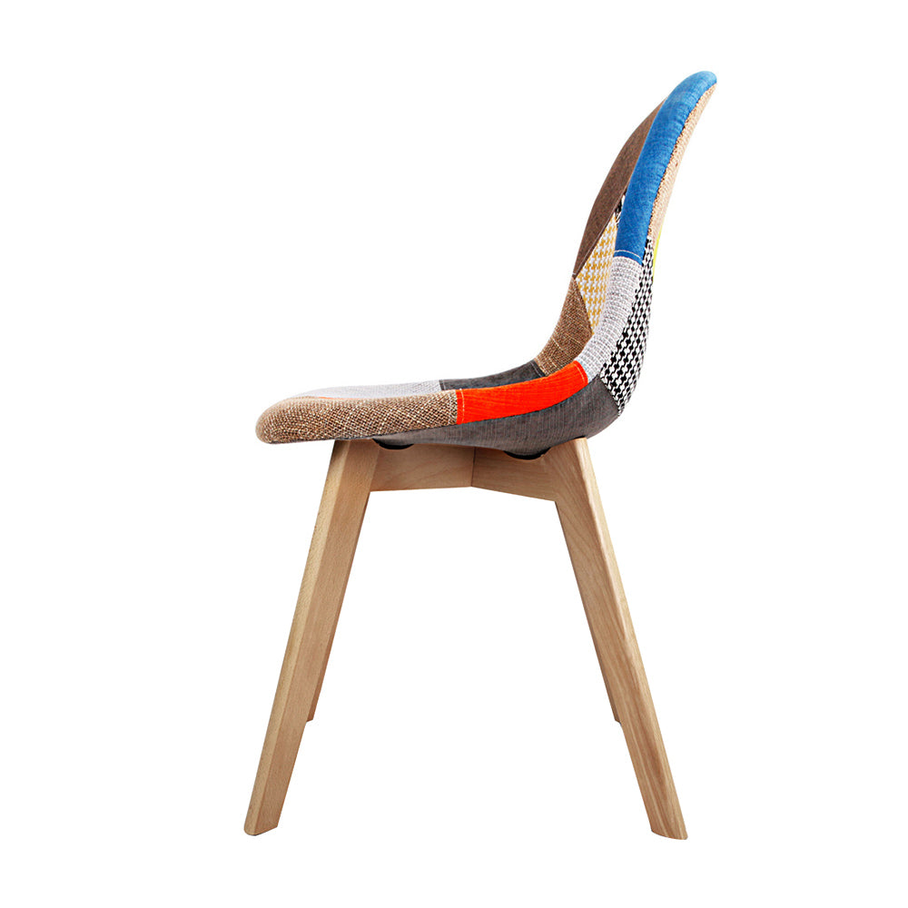 Dining Chairs Set of 2 Fabric Retro Replica DSW - 46×42×75cm