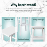 4x Bar Stools Round Chairs Wooden Nature Stylish