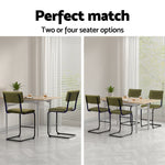 4X Bar Stools Velvet Chairs Green/Grey