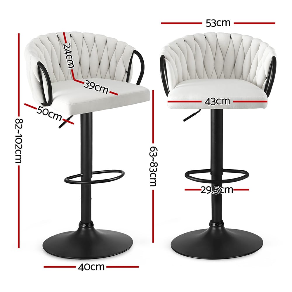 Ivory chair 53x50x82cm, rear view