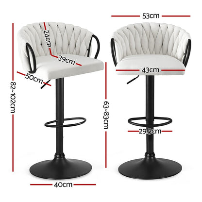 Ivory chair 53x50x82cm, rear view