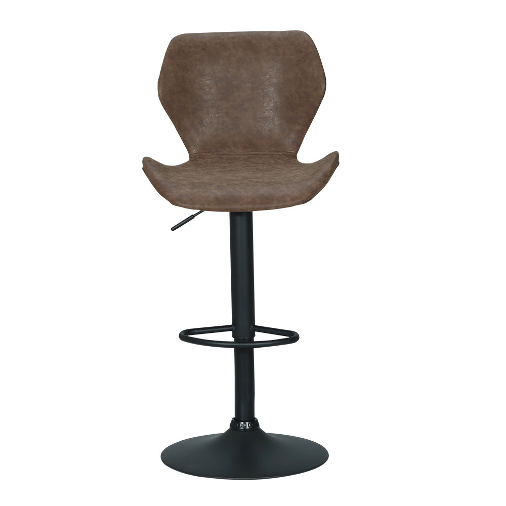 Bar Stools Kitchen Counter Swivel Gas Lift Vintage Chairs Brown X2