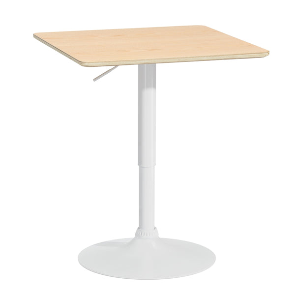  Bar Table Swivel Base Gas Lift Counter Dining Table Square Pine