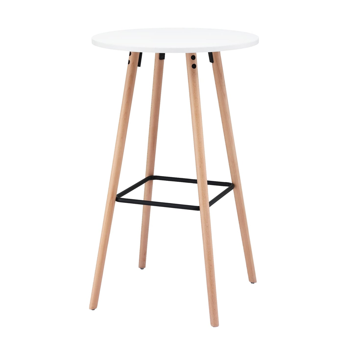 Round Bar Table White 60x60x98cm