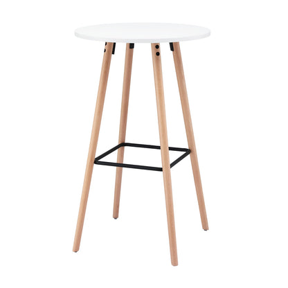 Round Bar Table White 60x60x98cm