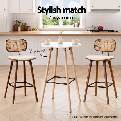 Round Bar Table White 60x60x98cm