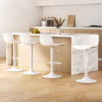Swivel White Bar Stools - Gas Lift Modern Design