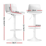 Swivel White Bar Stools - Gas Lift Modern Design