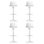 Swivel White Bar Stools - Gas Lift Modern Design