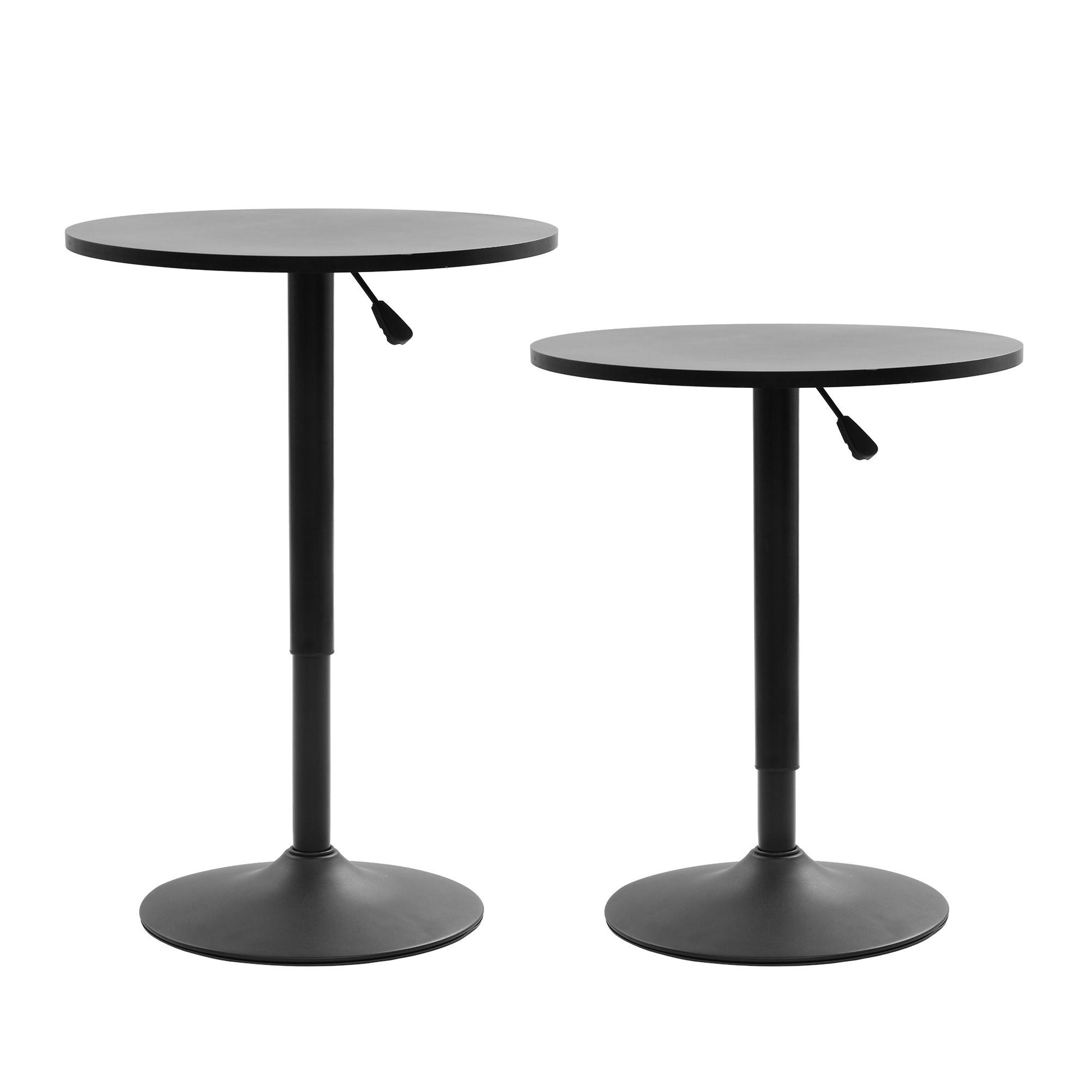 Bar Table Stools Set 3 Piece Black Cafe | HomeAndLiving - 4