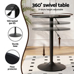 Bar Table Stools Set 3 Piece Black Cafe | HomeAndLiving