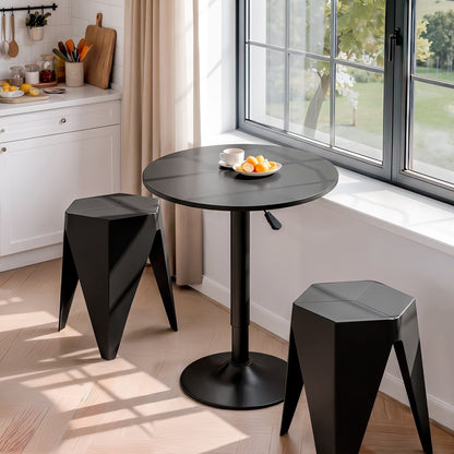 Bar Table Stools Set 3 Piece Black Cafe | HomeAndLiving