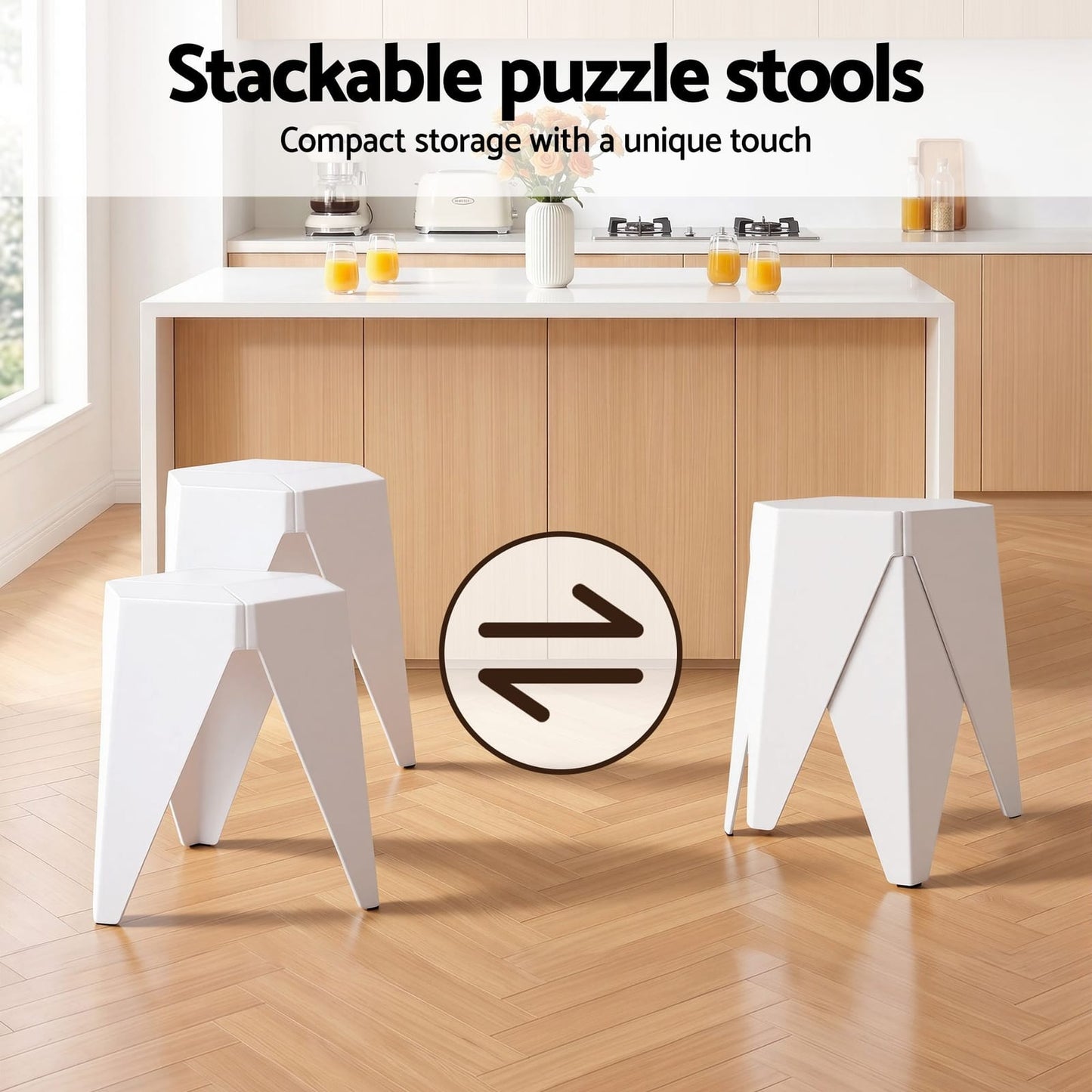 Bar Table Set White Marble 60x60x71cm