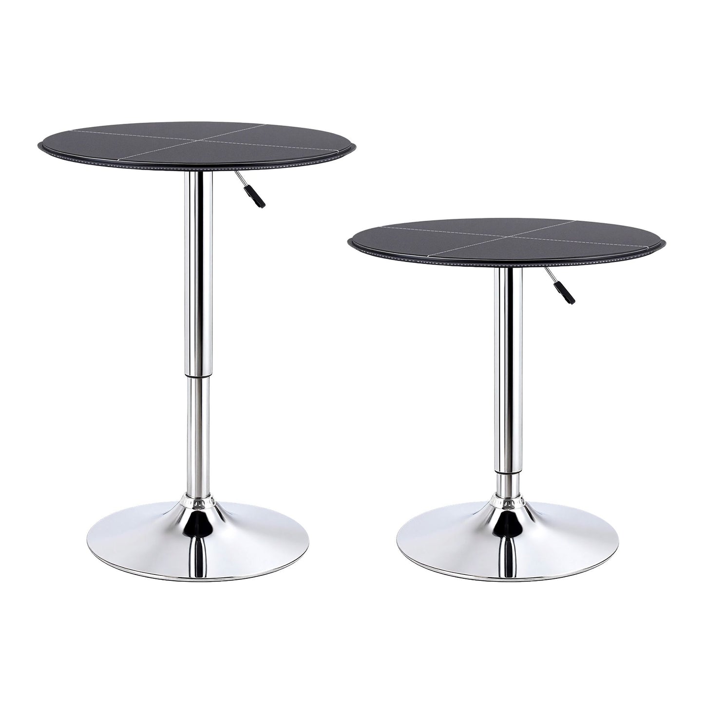 Bar Stools Table Set 3 Piece PVC Black | HomeAndLiving - 4