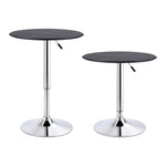 Bar Stools Table Set 3 Piece PVC Black | HomeAndLiving