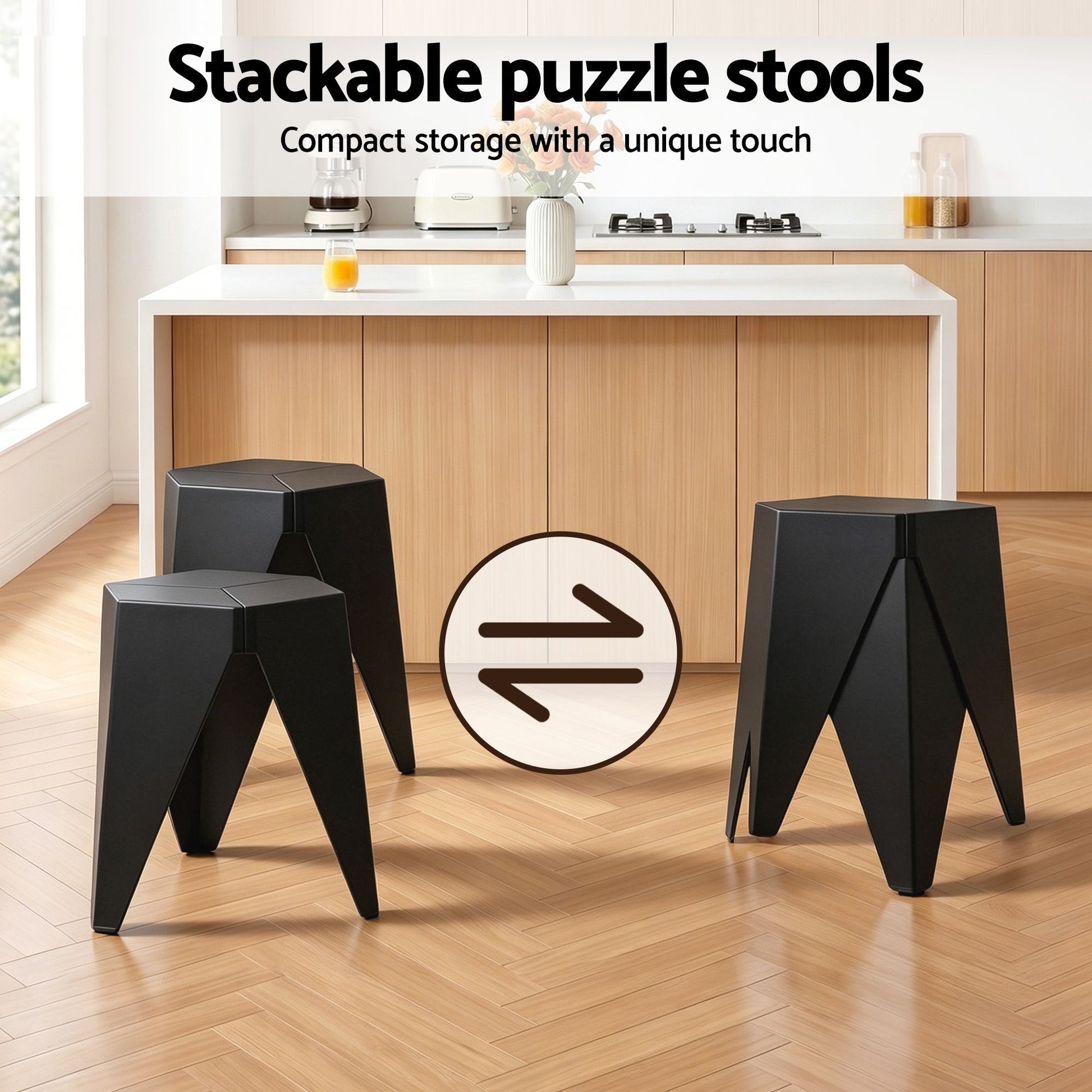 Bar Stools Table Set 3 Piece PVC Black | HomeAndLiving - 8